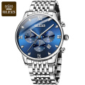 OLEVS 2868  Mens Watches Chronograph Quartz Watches Full Steel Strap Luminous Waterproof Male Wristwatch Relogio Masculino Gift